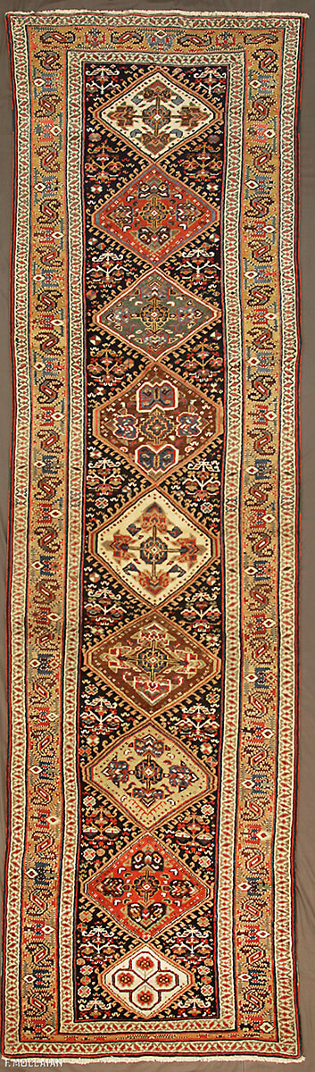 Tapis Couloir Persan Antique Shahsavan n°:90868269